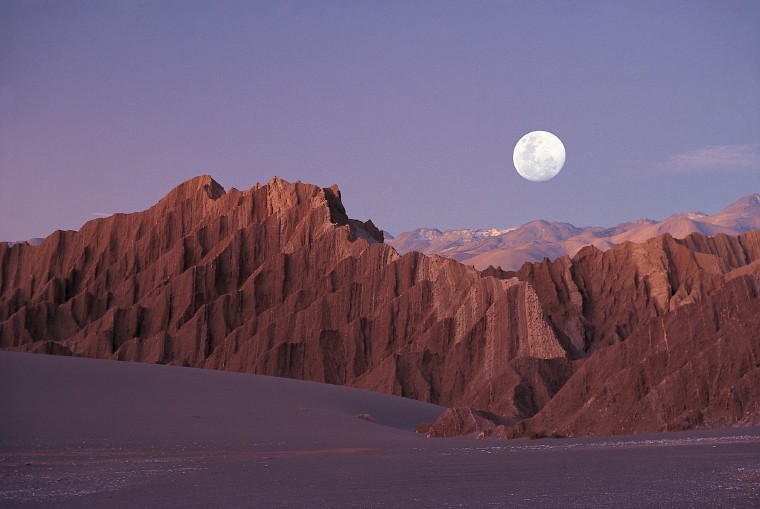 The Moon Valley In San Pedro Atacama Desert Chile